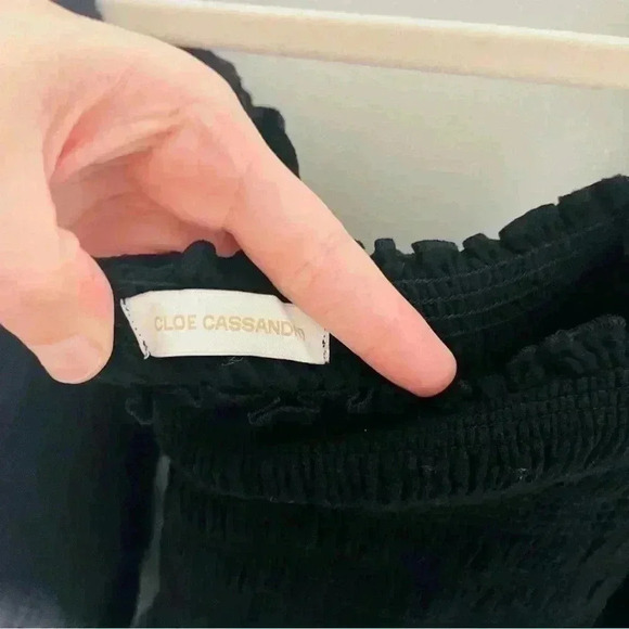 Cloe Cassandro Agatha Smocked Mini Dress Small - Picture 5 of 8